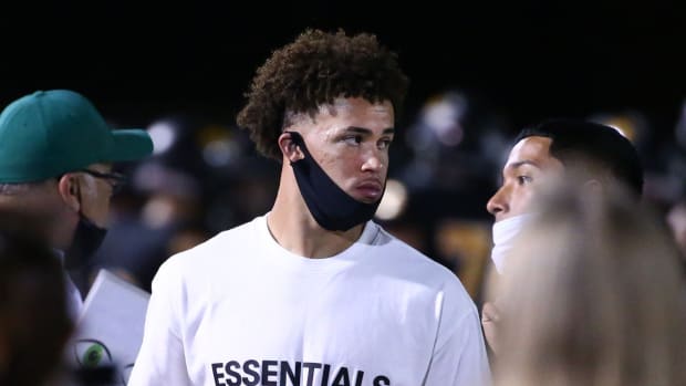 Arizona Cardinals cornerback Byron Murphy Jr. watched his former high school team, the Saguaro Sabercats play the Hamilton Huskies during a national televised game at Saguaro High School.